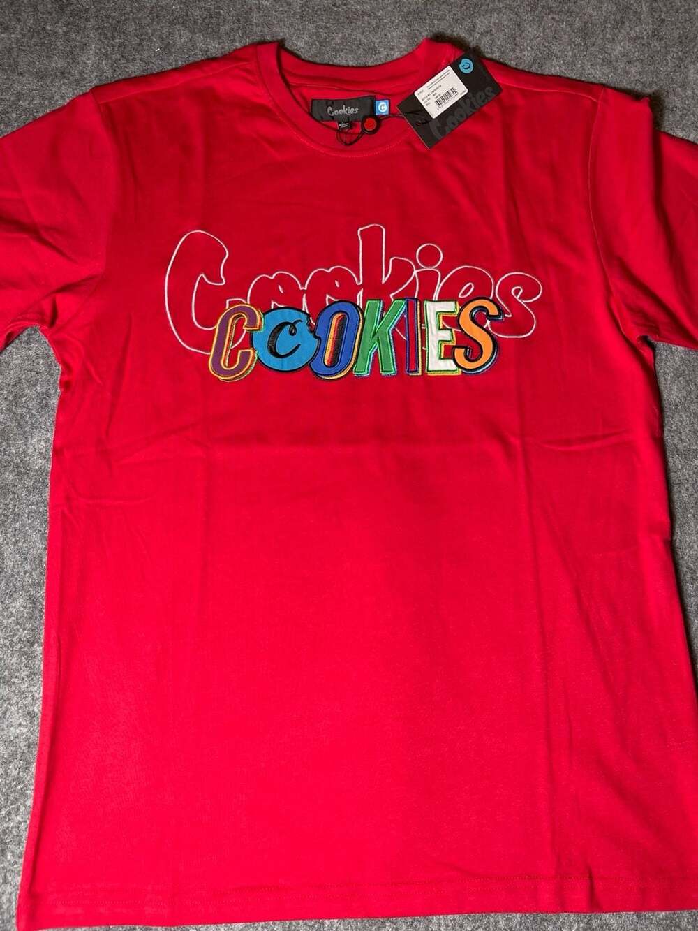 Cookies On The Block Jersey Knit T-Shirt (Red) CM232KST04